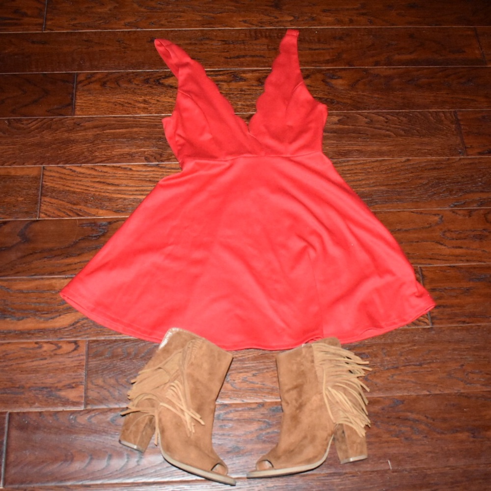 Red A-Line Dress